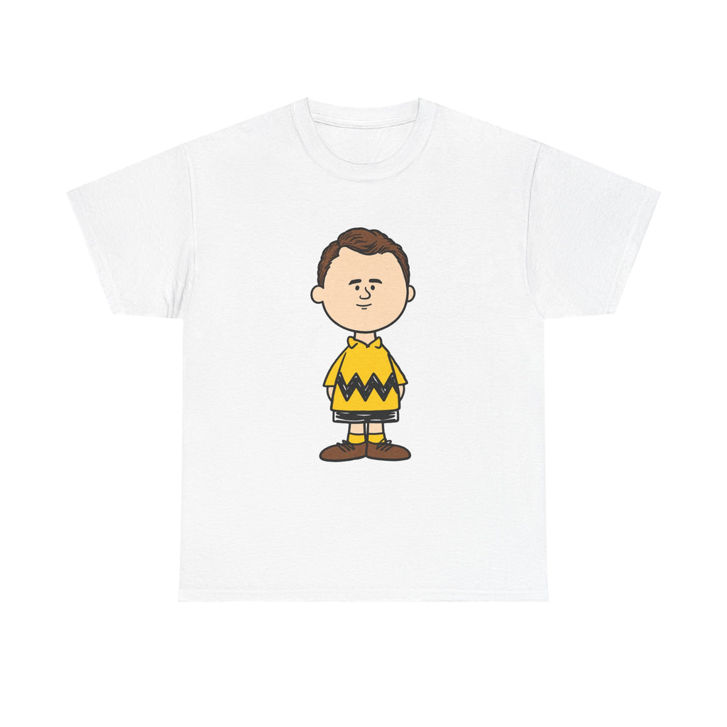 Charlie K Cartoon Tee — Retro Yellow Zigzag Character T-Shirt