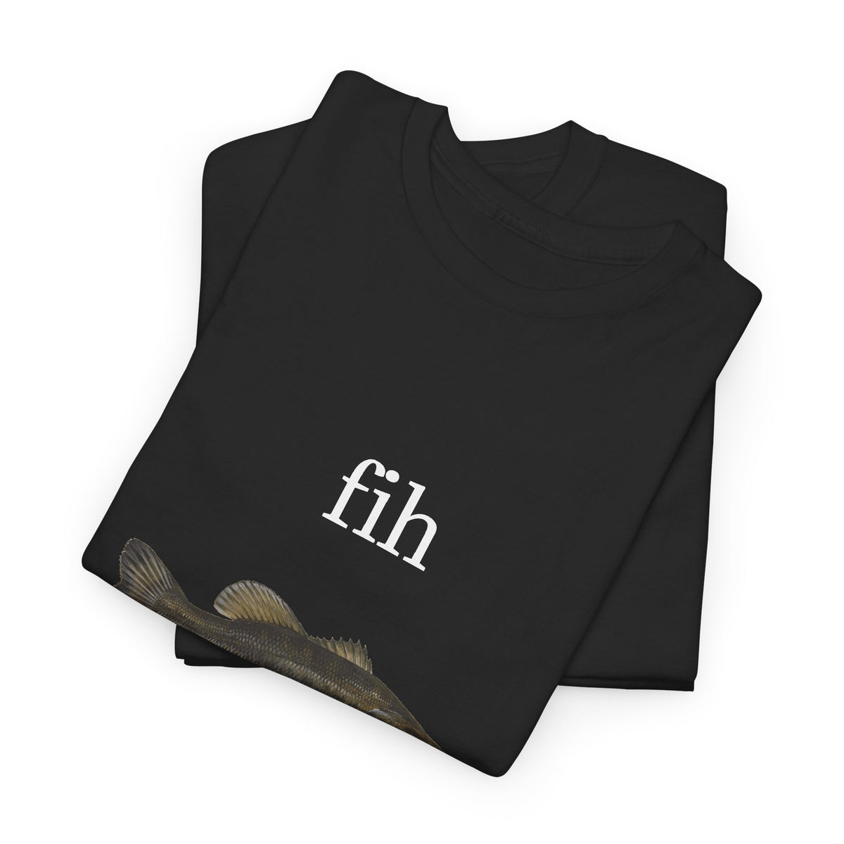 Fih Illustration Tee — "fih" Novelty Fishing Shirt