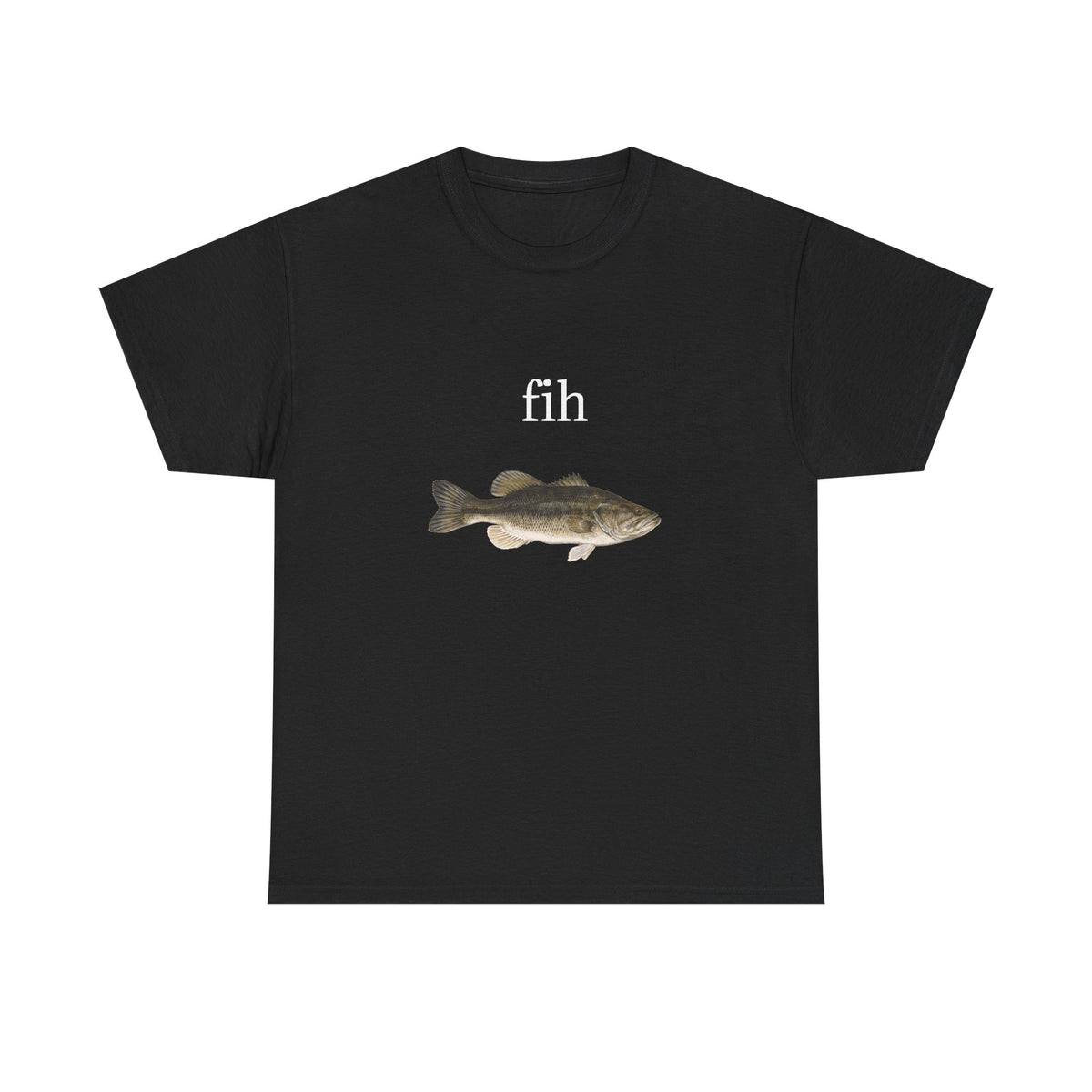 Fih Illustration Tee — "fih" Novelty Fishing Shirt