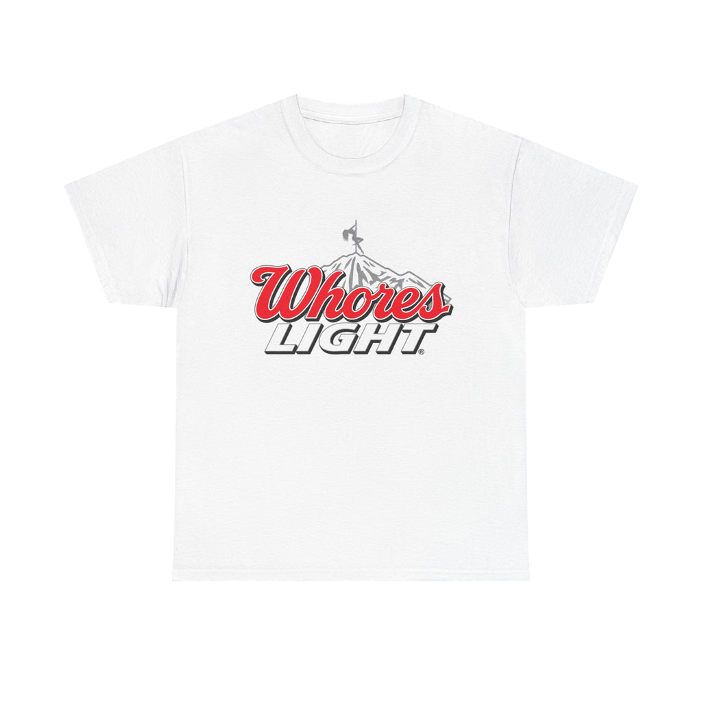 Graphic Tee — "Whores Light" Retro Logo T-Shirt