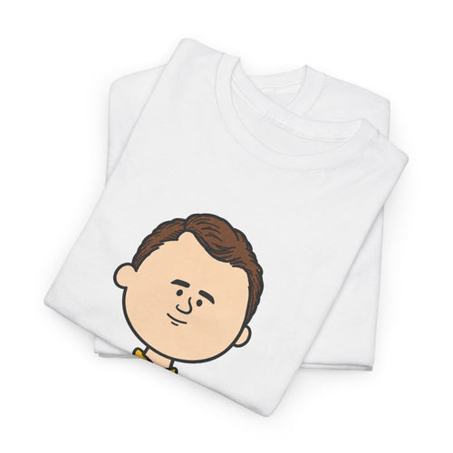 Charlie K Cartoon Tee — Retro Yellow Zigzag Character T-Shirt